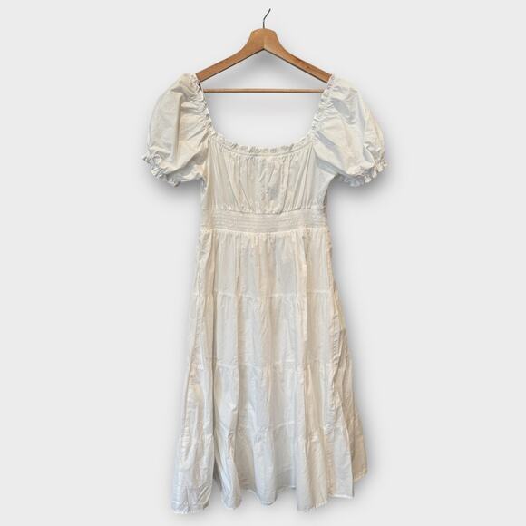 ASTR the Label Sweetheart Neck Tiered Ruffle Cotton Dress Size Large - Picture 8 of 13